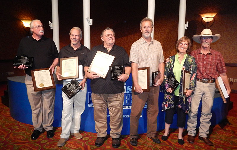 Hall of Fame inductees at an induction ceremony